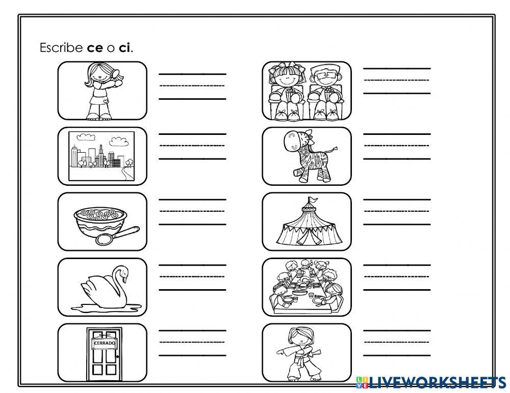 hojas de trabajo CE-CI