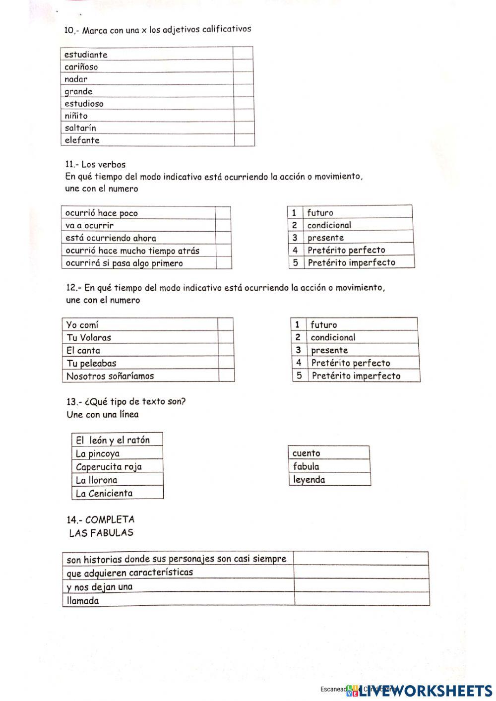 Evaluacion  global  lenguaje