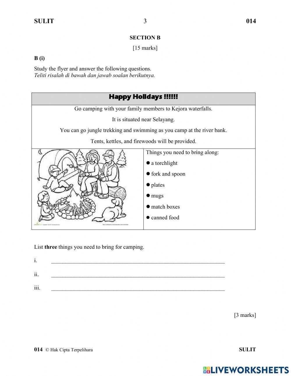Pentaksiran Sumatif Bahasa Inggeris Tahun 6 2021 (Kertas 2)