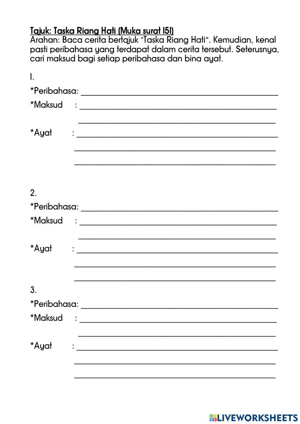 BM SJK Tahun 4 Tema 8 : Unit 23: Tajuk: Taska Riang Hati