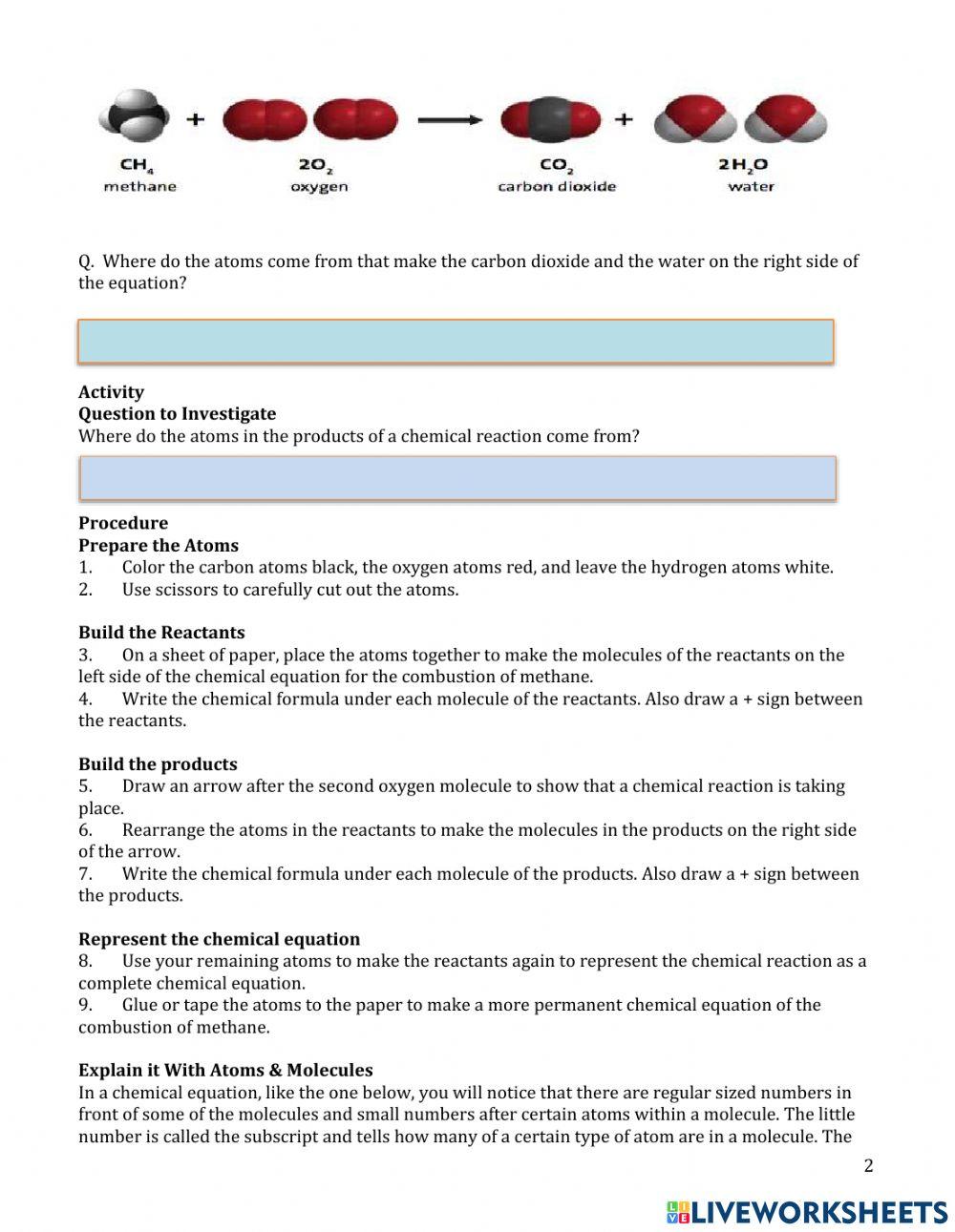 Chemical reactions and Equations