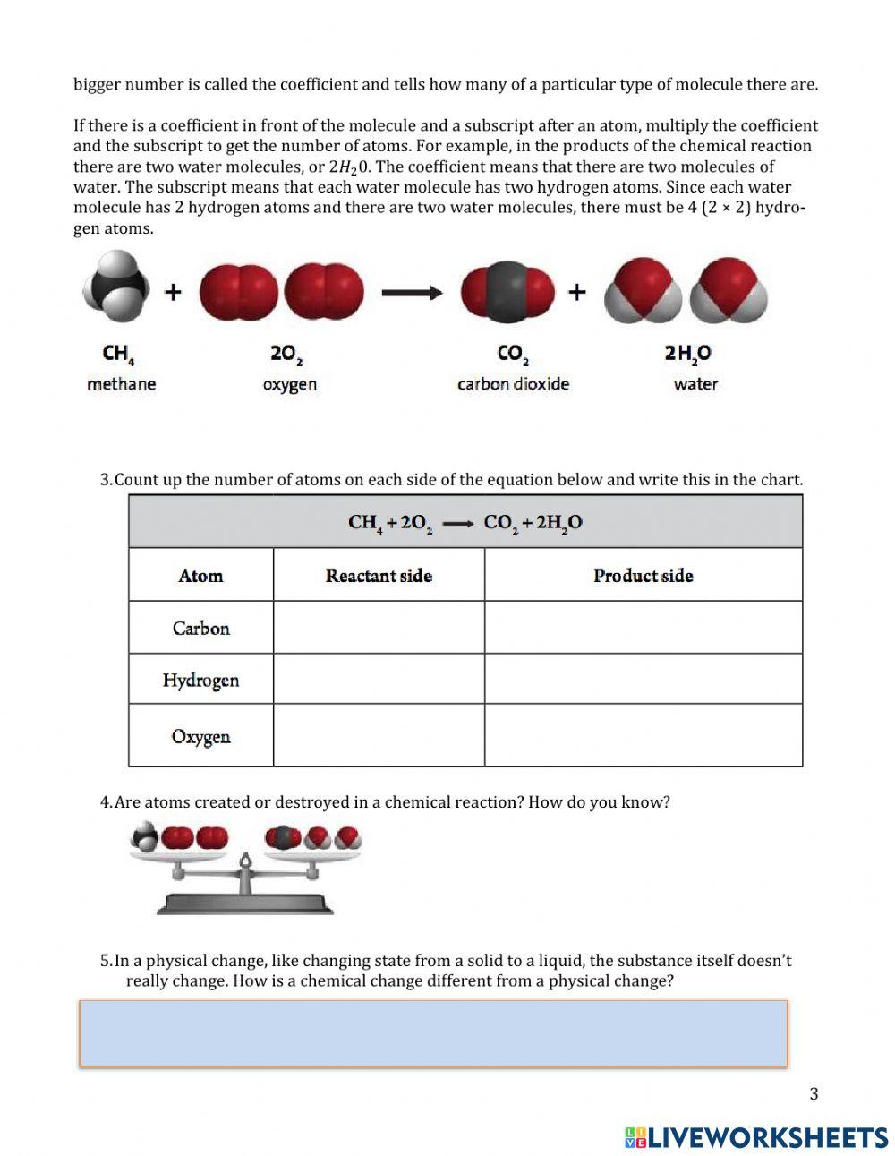 Chemical reactions and Equations