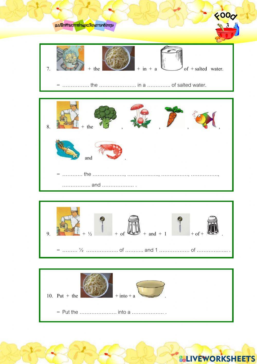 Recipe of food