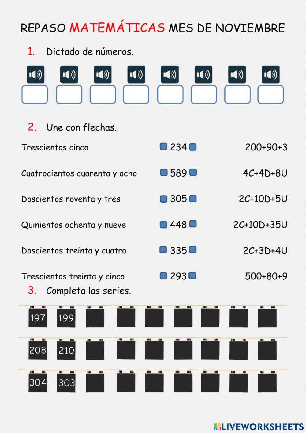 Repaso matemáticas noviembre