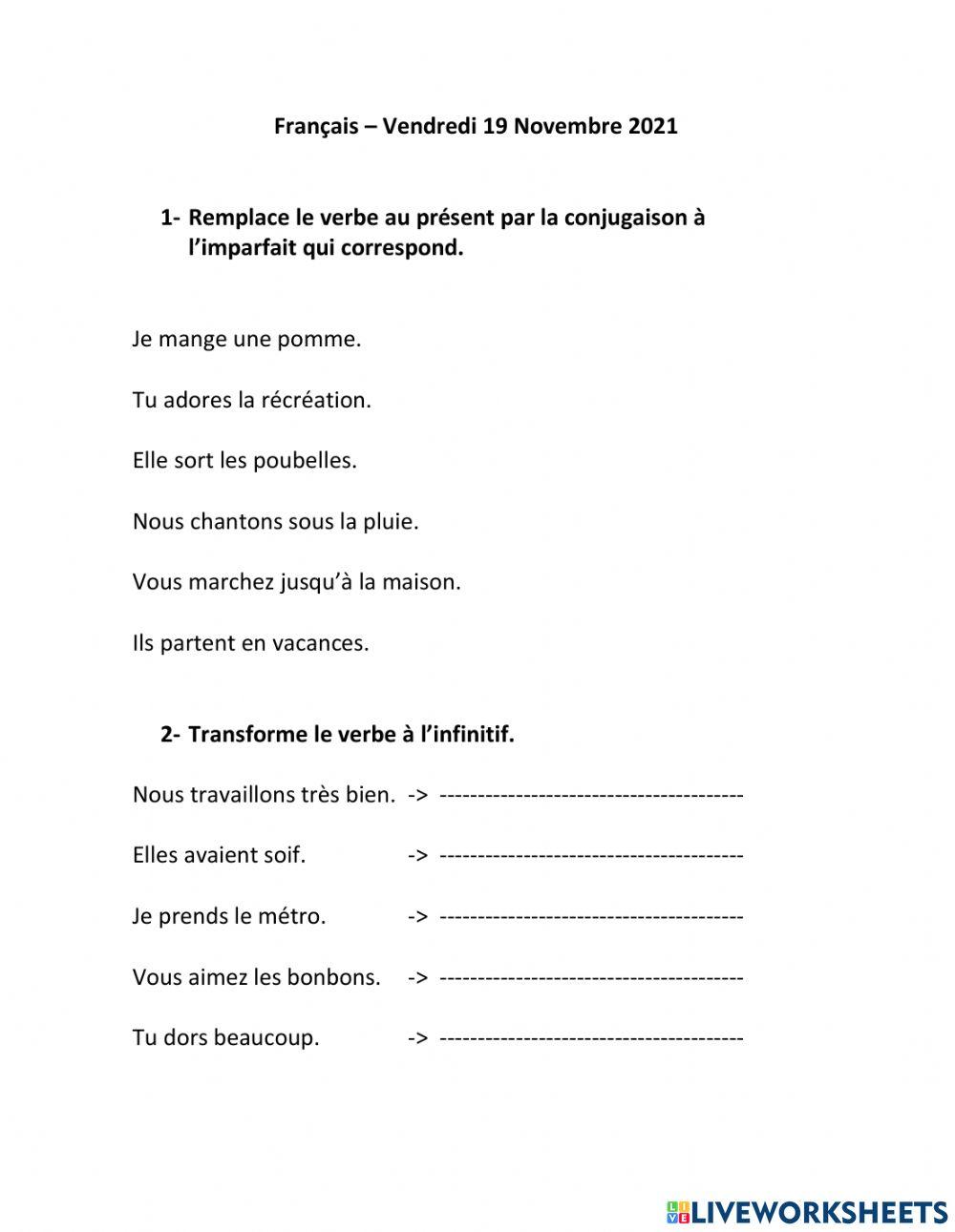 Vendredi 19 Novembre