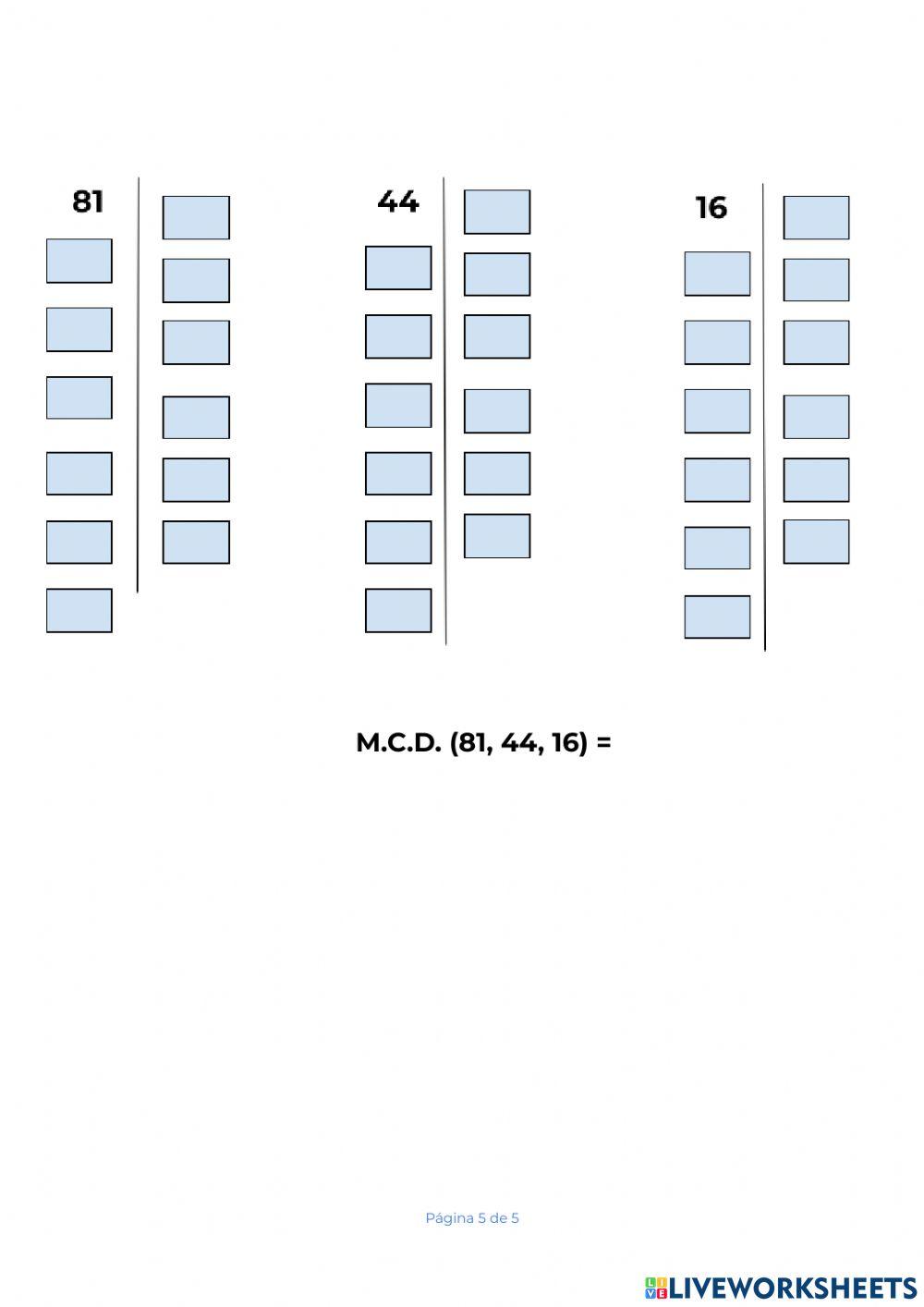 Máximo Común Divisor