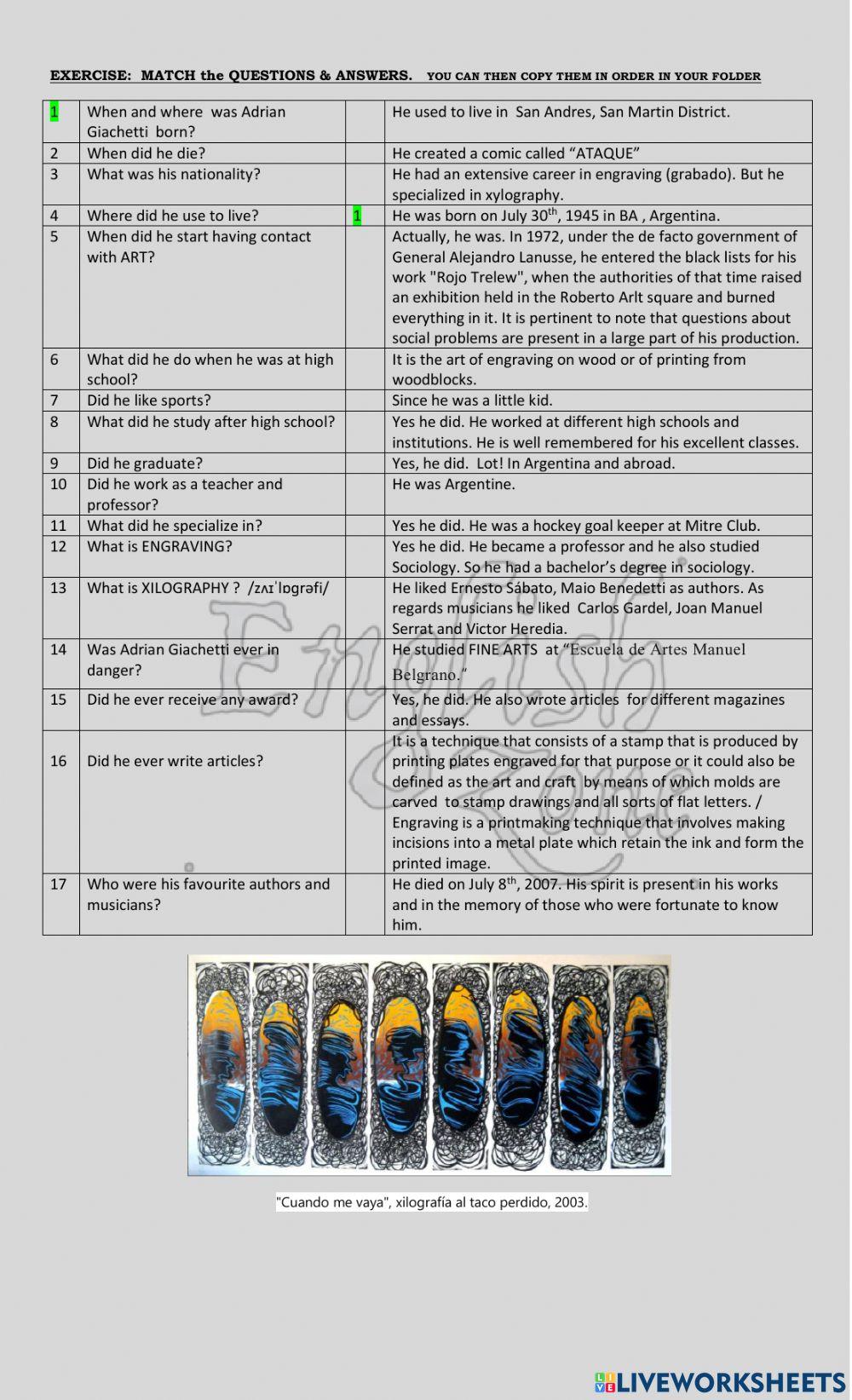 Argentine artist adrian giachetti