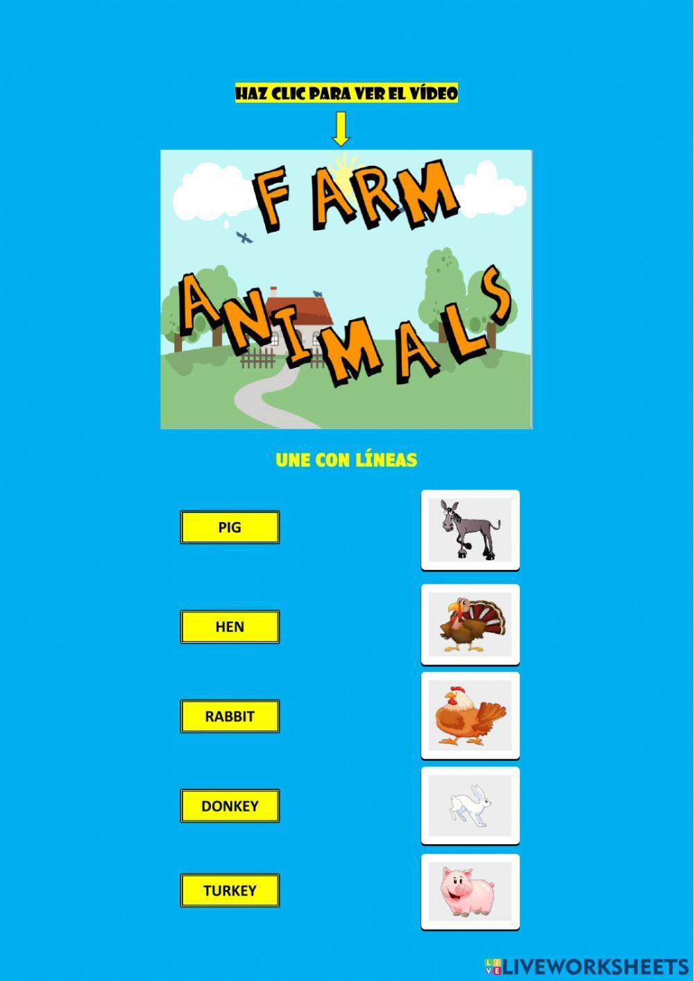 Los animales de la granja. the farm animals