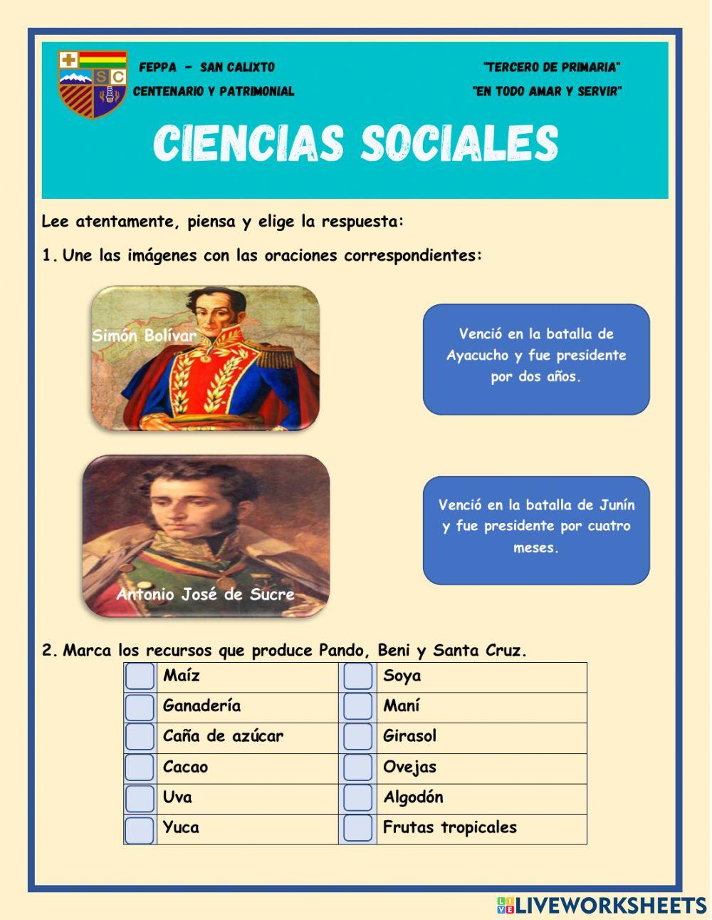 3°sociales - evaluación trimestral