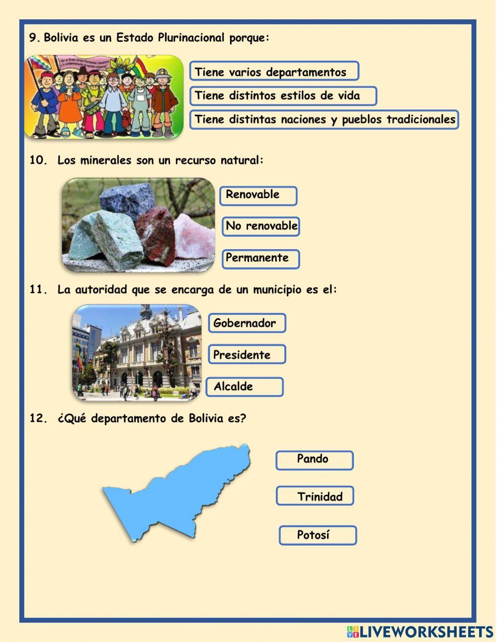 3°sociales - evaluación trimestral