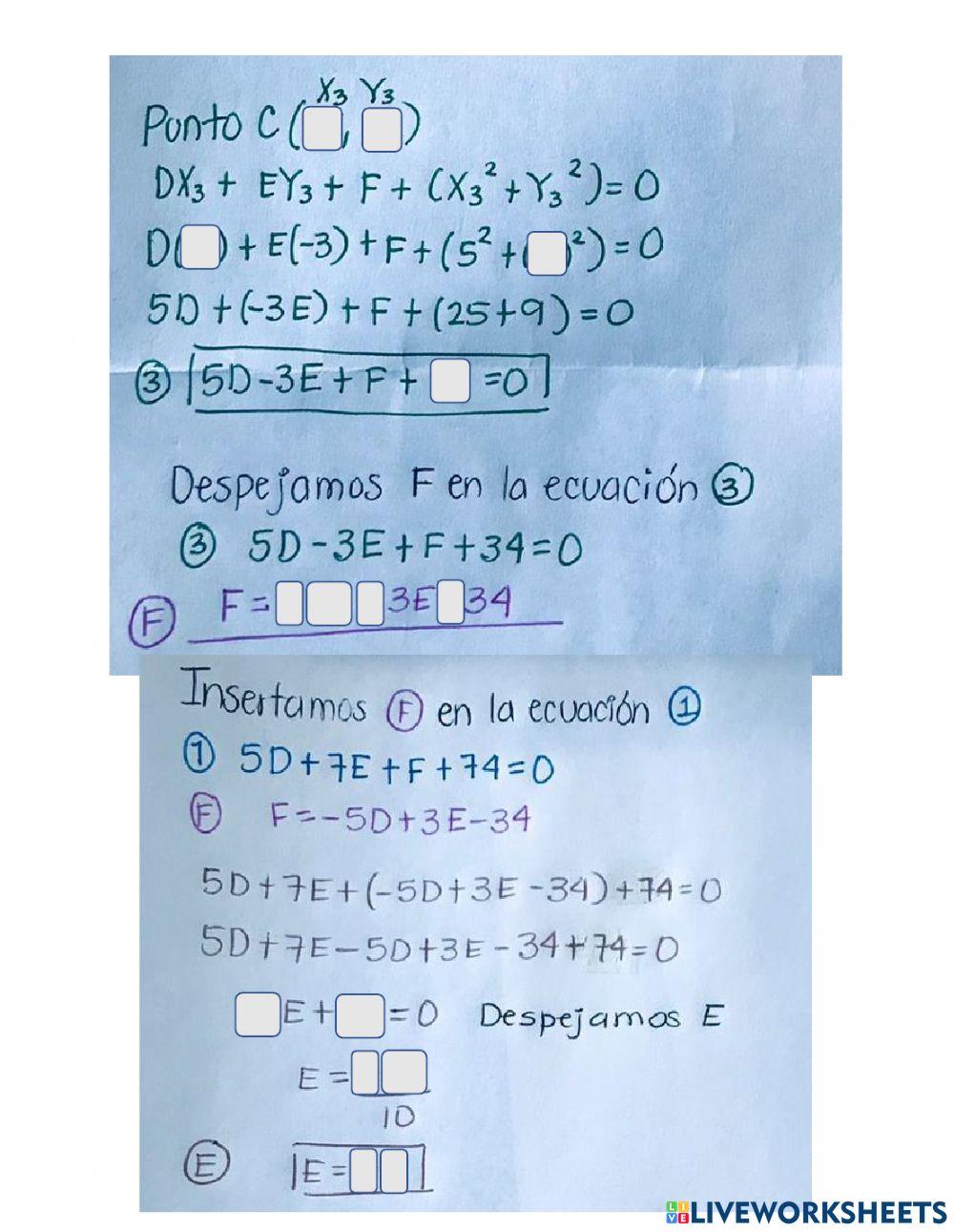 Circunferencia que pasa por tres puntos