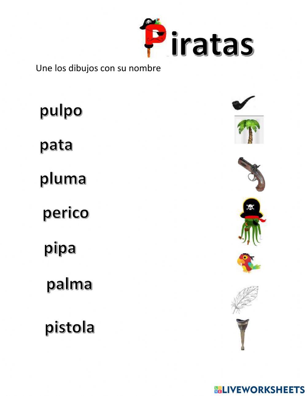 Letra p online exercise for primero Live Worksheets