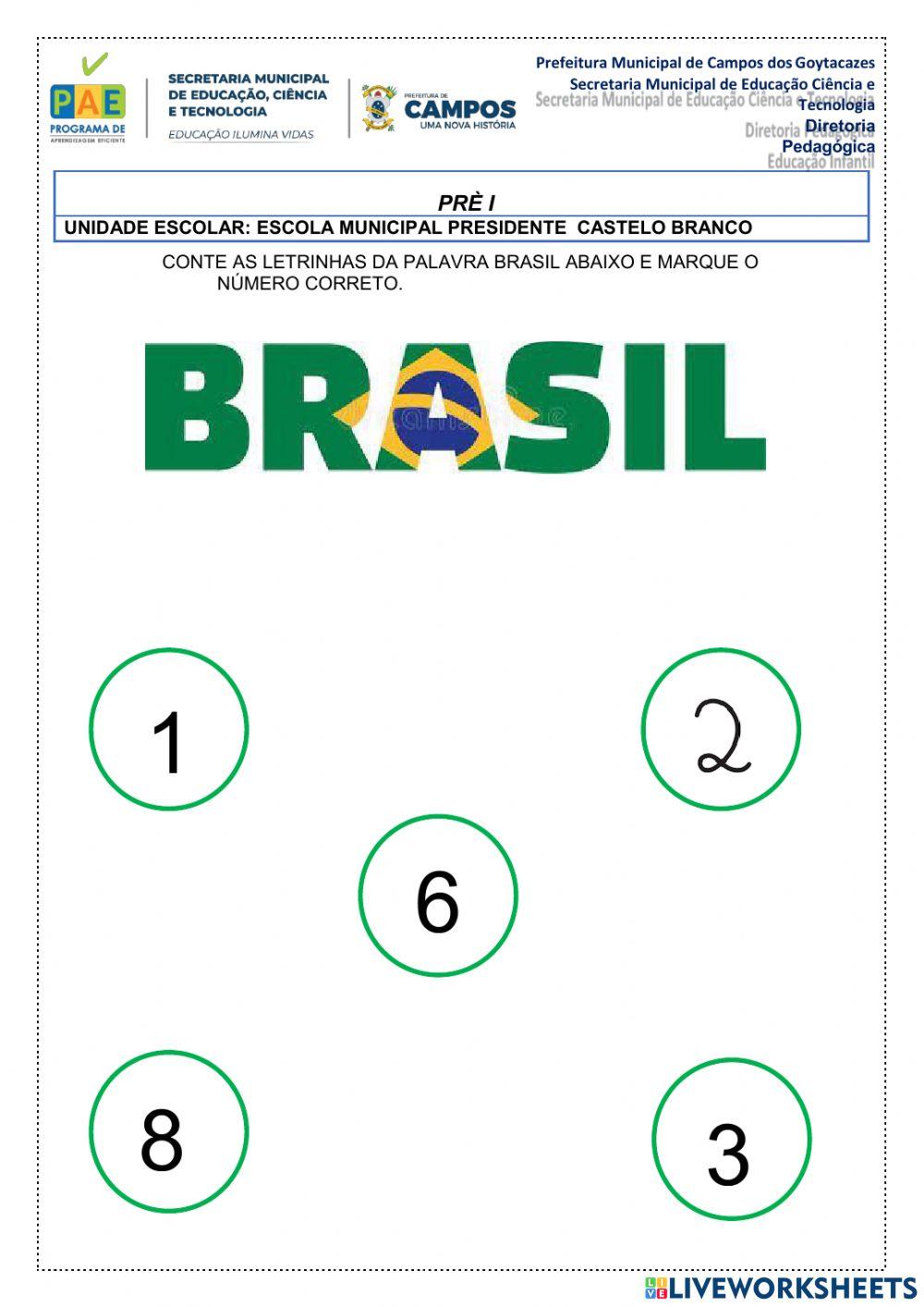 Bandeira do brasil número