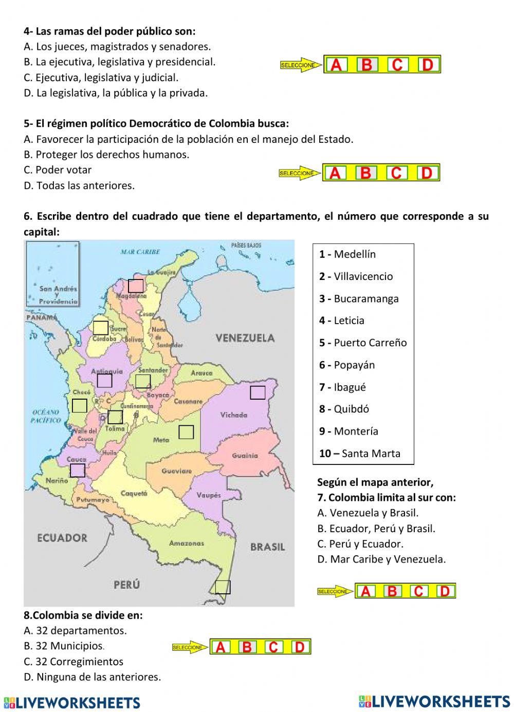 Evaluación acumulativa de Ciencias Sociales Cuarto Periodo