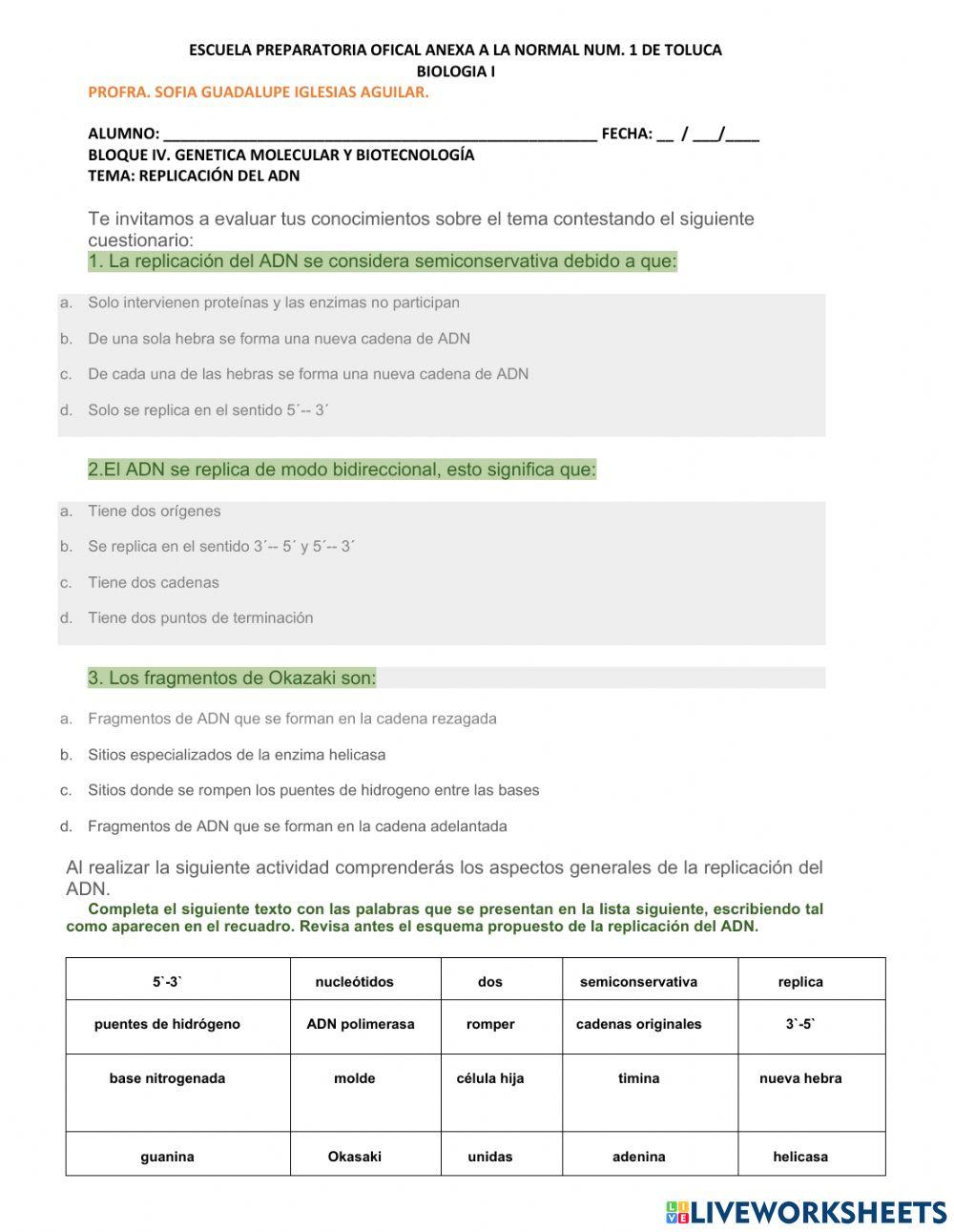 Replicación del ADN