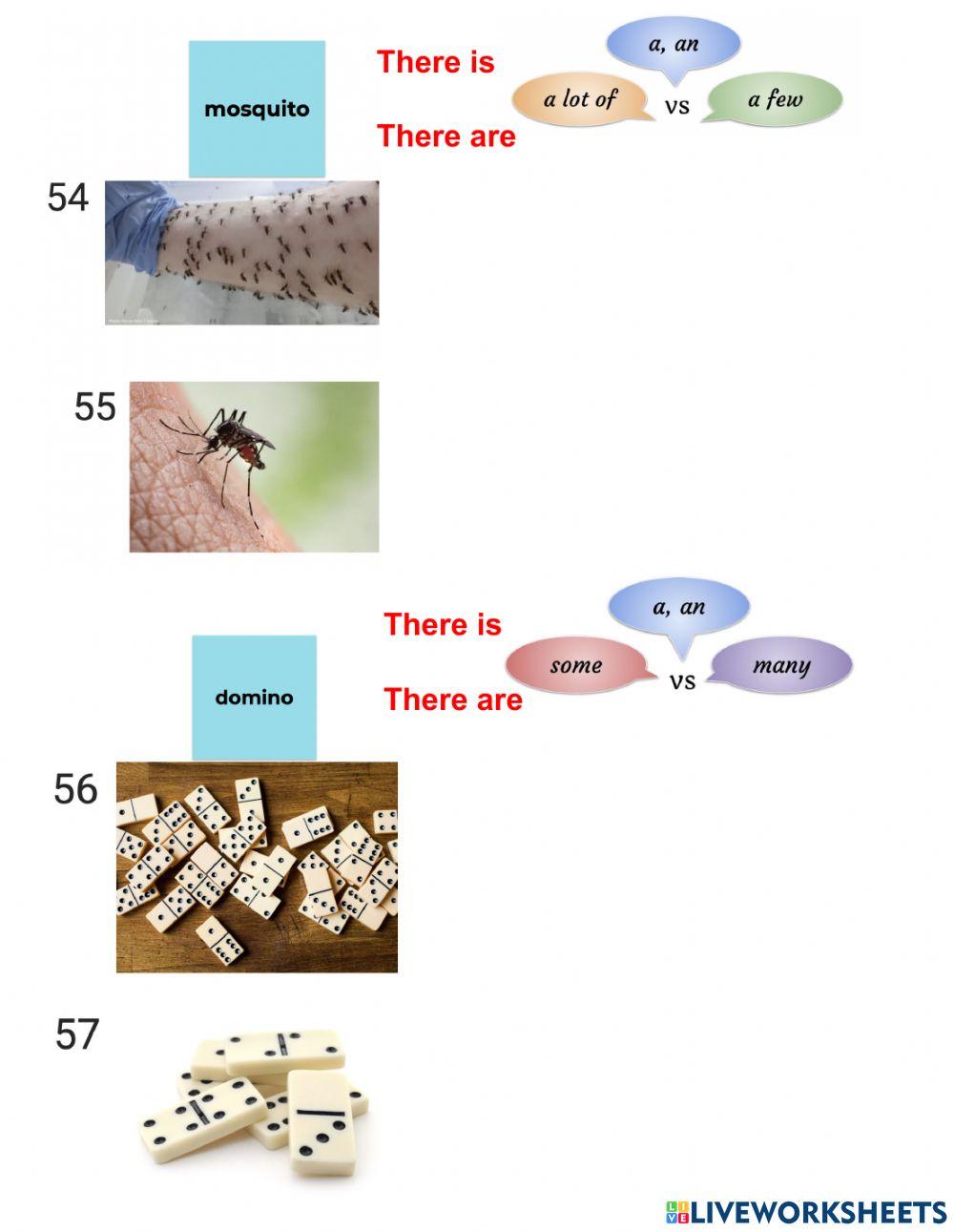 There + Be: Quantity Expressions f, fe, o