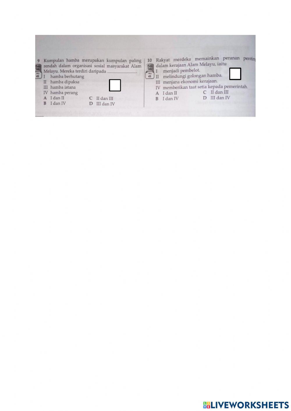 Sejarah bab 1 hingga 5 tingkatan 2