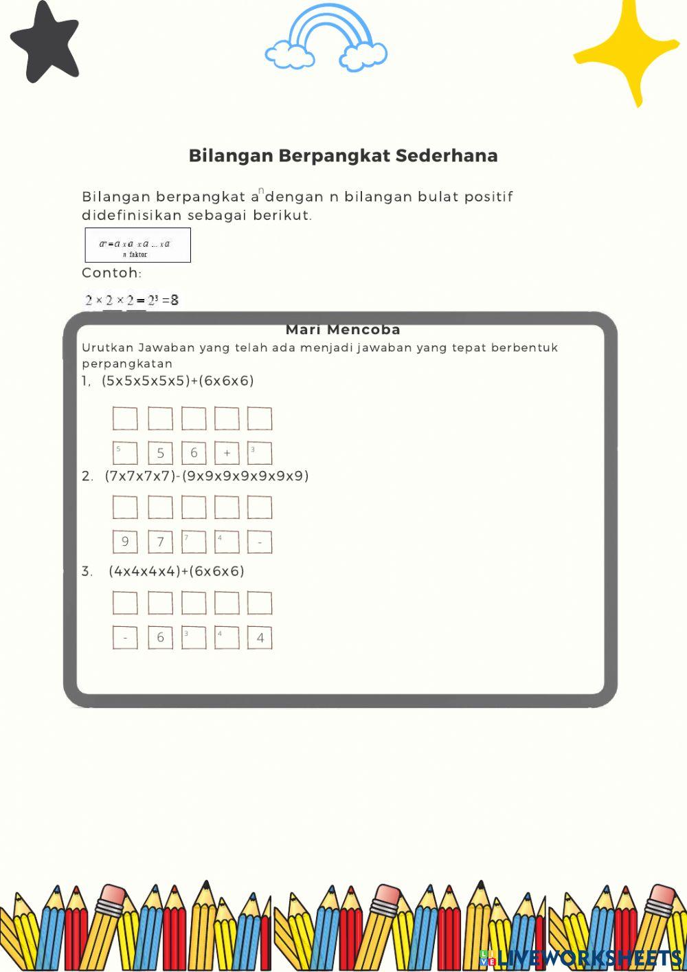 LKS Bentuk Pangkat dan Akar 1
