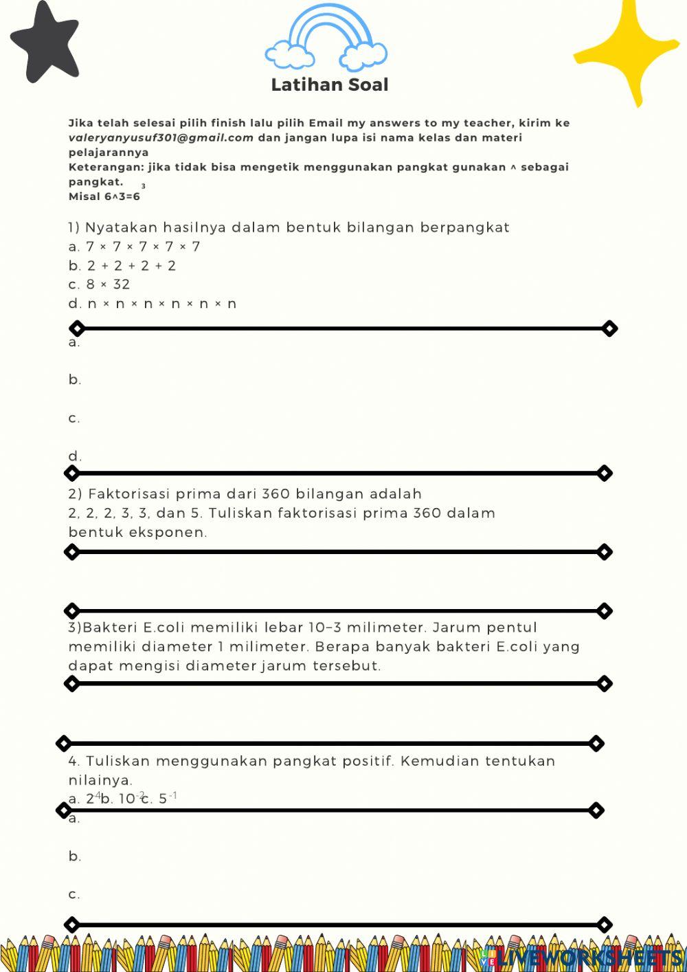 LKS Bentuk Pangkat dan Akar 1
