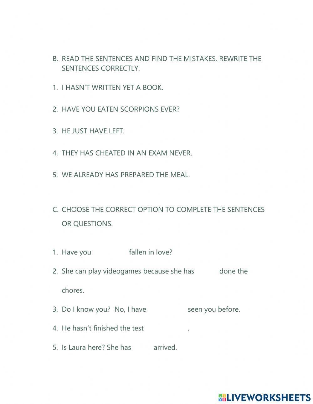 Ever never already just yet