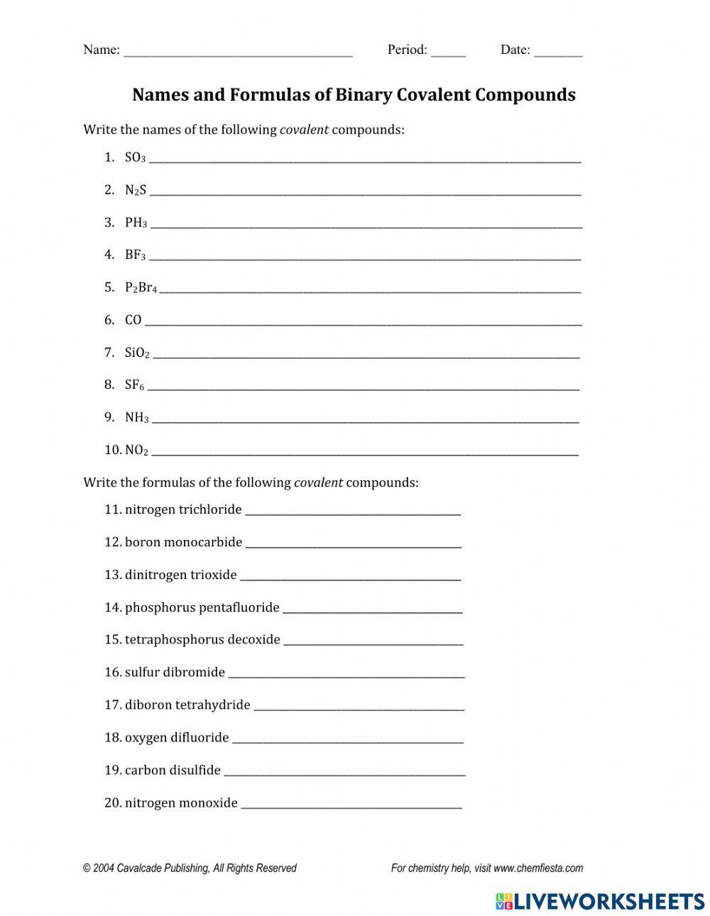 (3) Naming compound revise