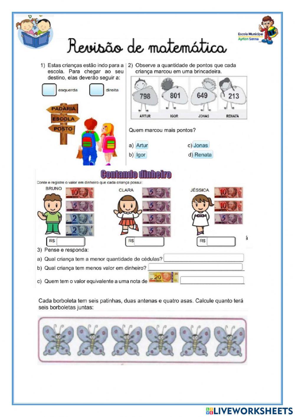Revisão de matematica