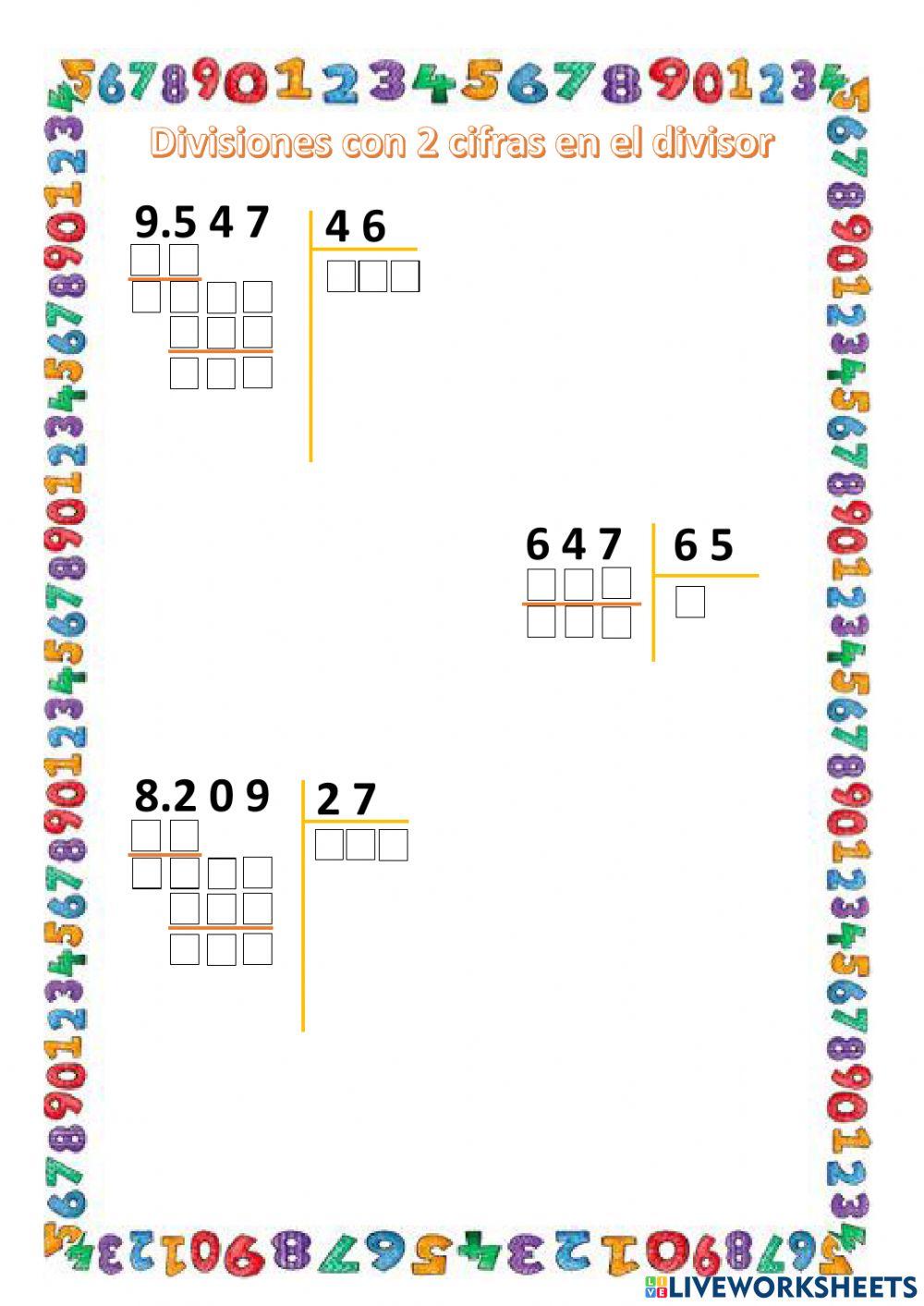 División de 2 cifras