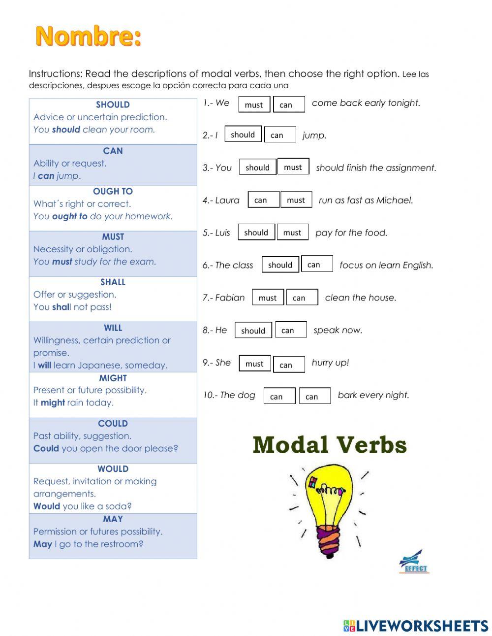 Modal verbs