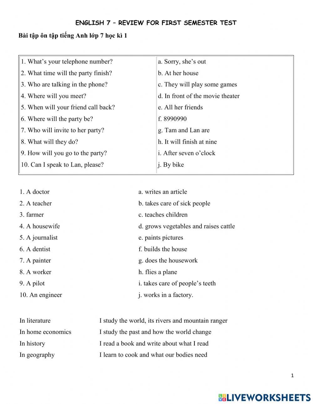 E7-review 1st semester test