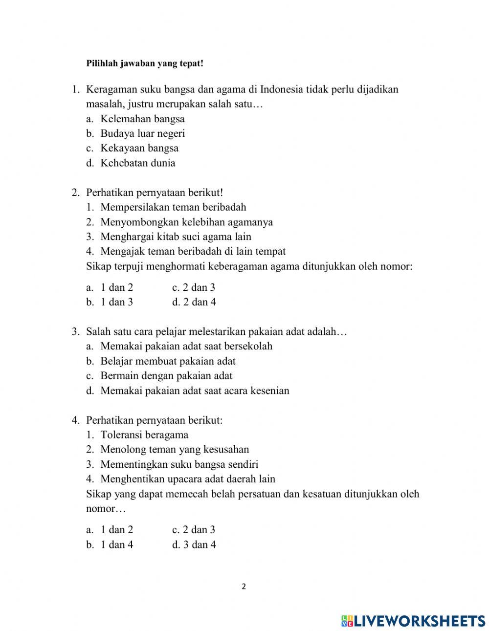 Kelas iv tema 1