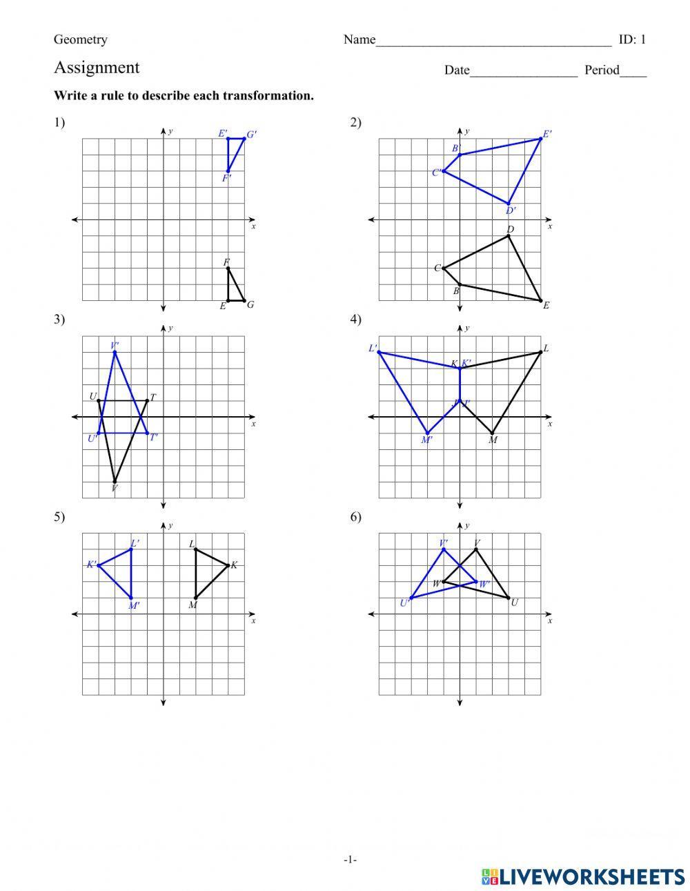 Reflection of Geometric Figures