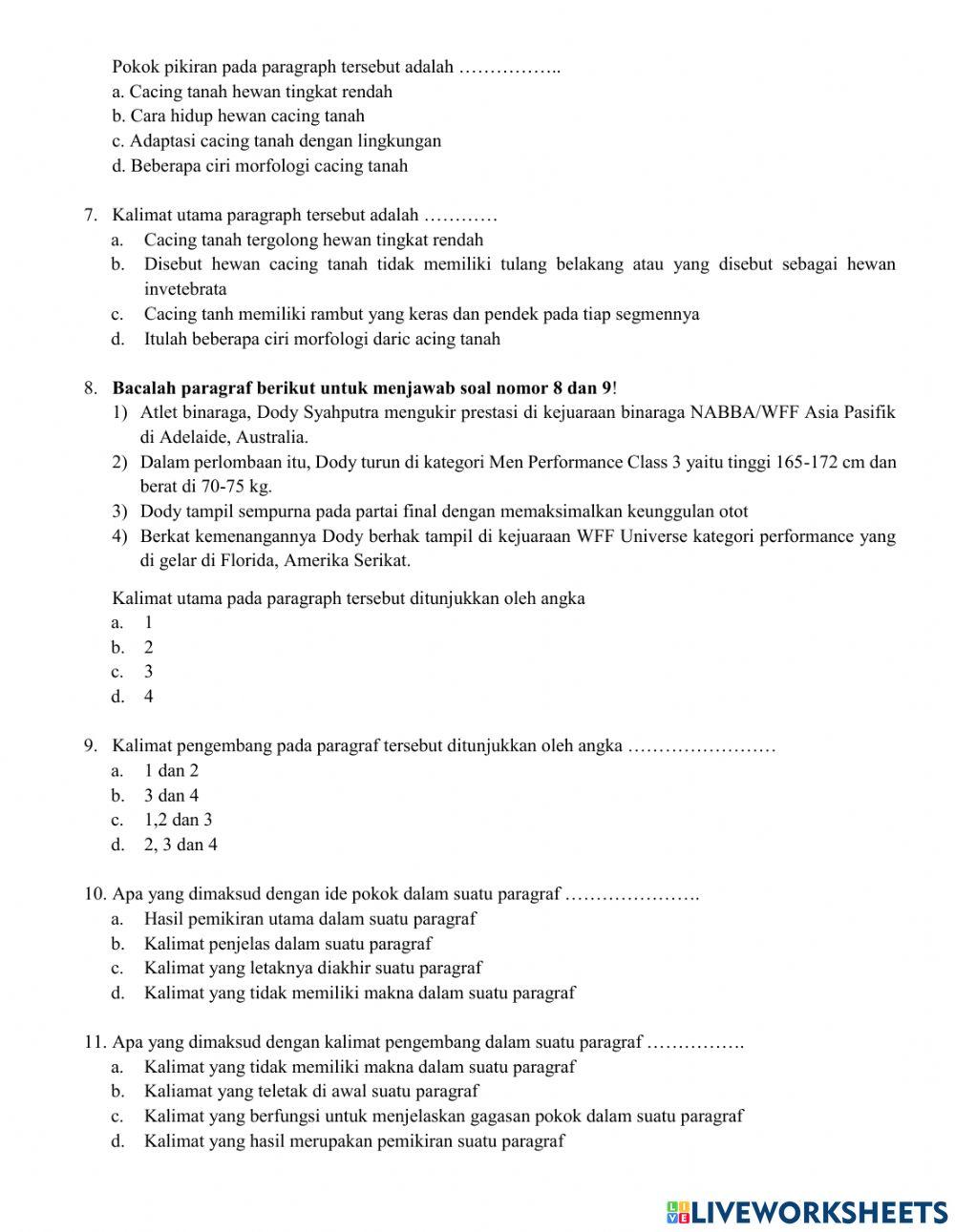 Penilaian Akhir Semester 1 Tema 1 Kelas 5