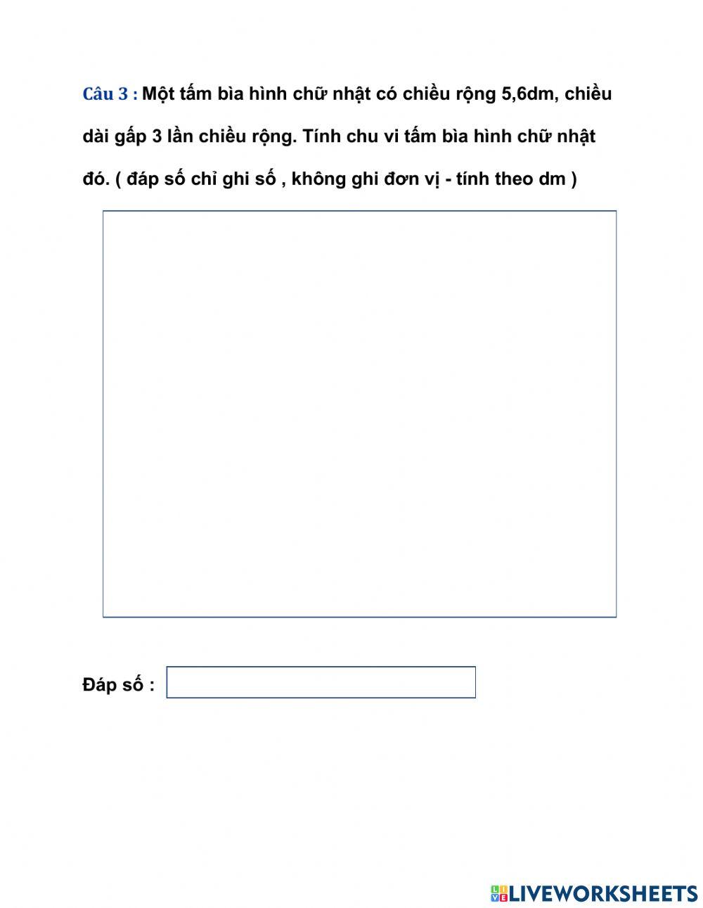 Bài tập toán 5 - tiết 55