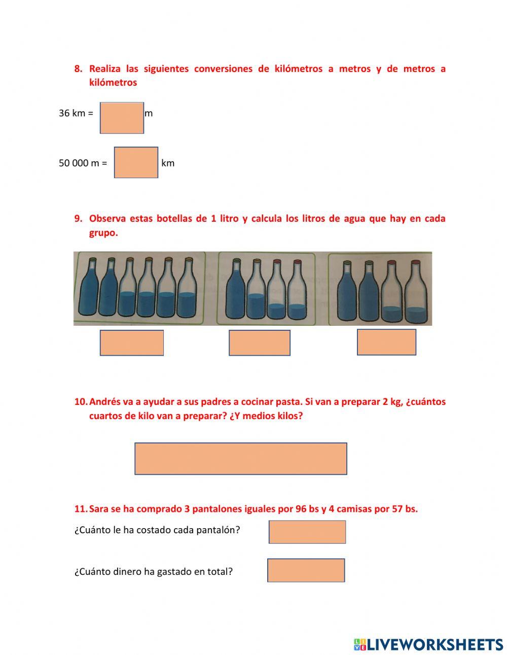 Evaluación 3 Trimestre Matemáticas