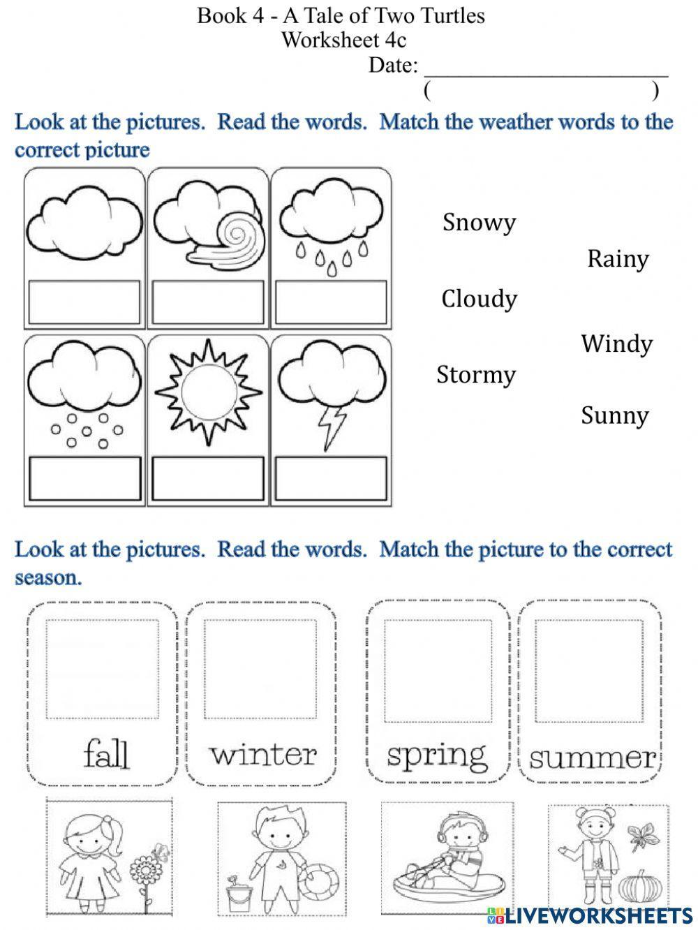 4c Weather and Seasons Worksheet