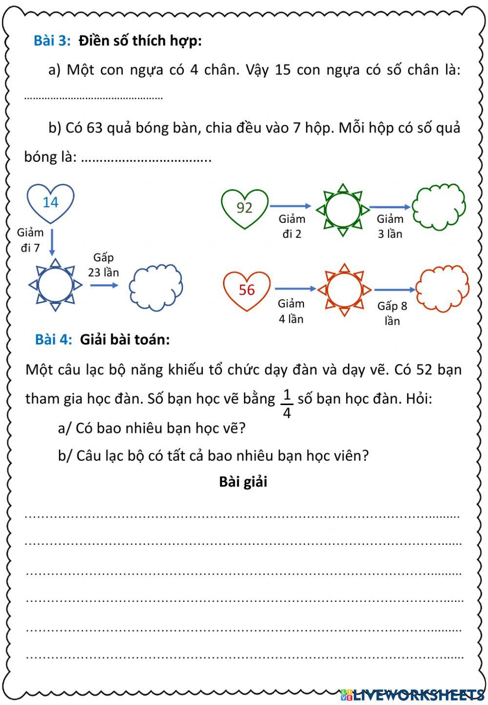 Toán ôn tập cuối tuần 10