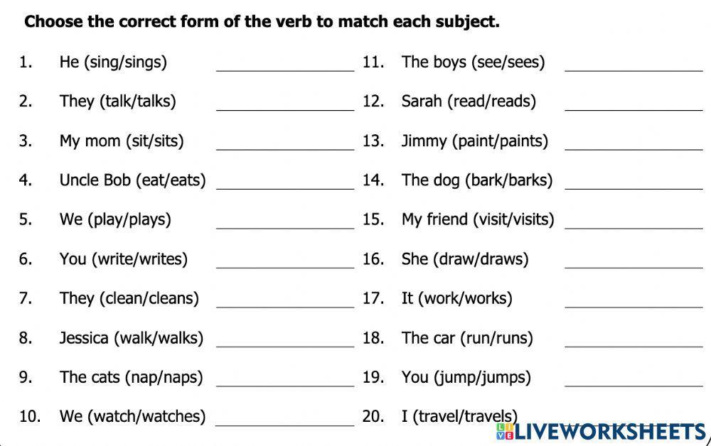 Subject-Verb Agreement 4