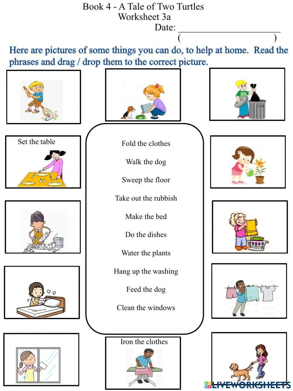 3a Household Chores Worksheet