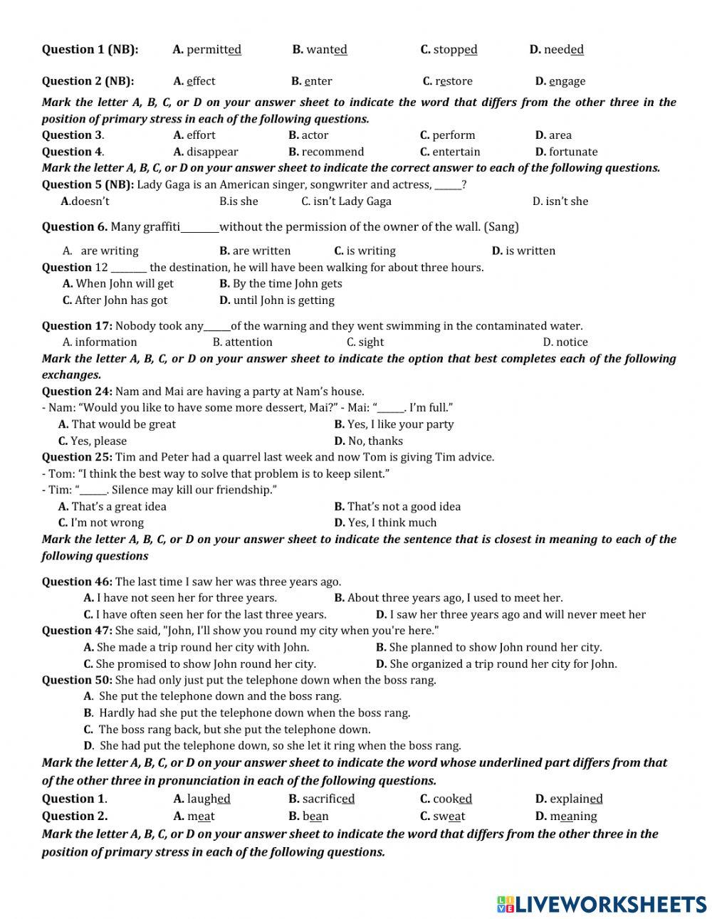 Revision week 10 19.11