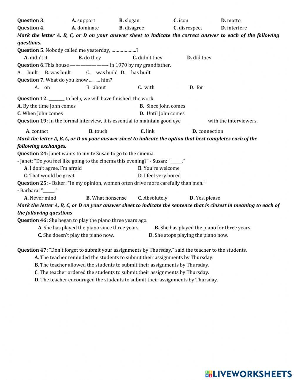Revision week 10 19.11