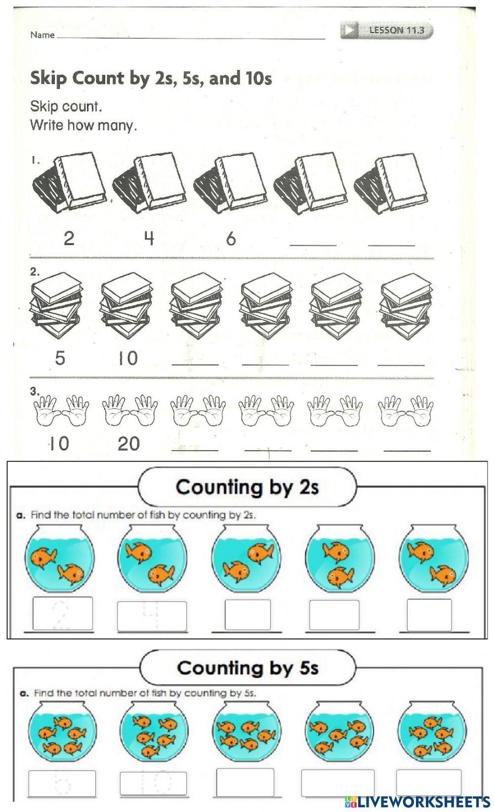 Skip Counting 2, 5, 10