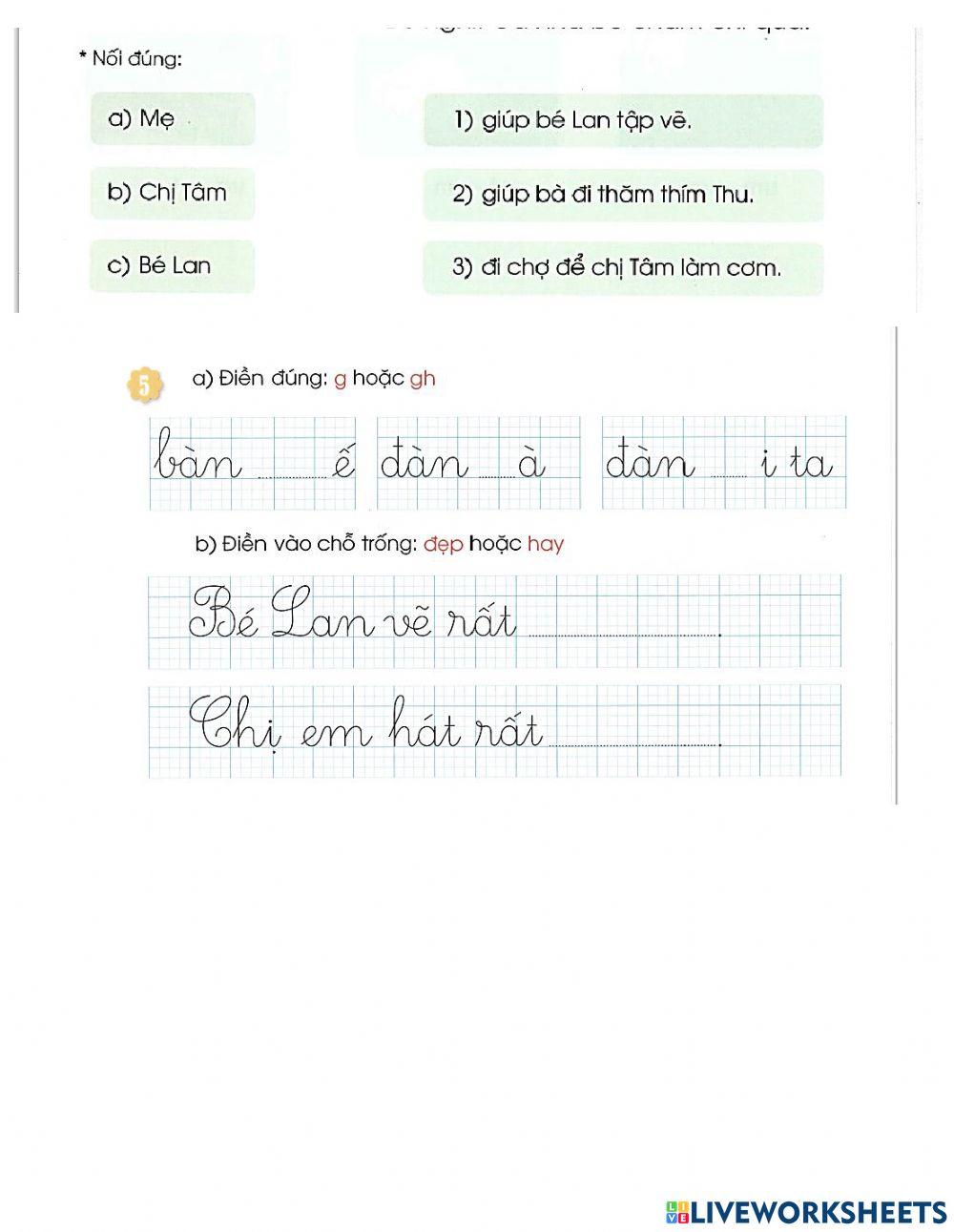 Bài tập tuần 11 ( Tiếng Việt )