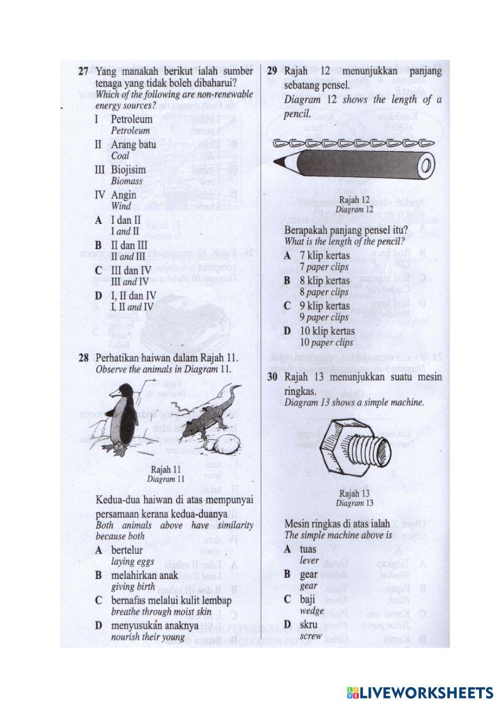 Revision science year 4 (7)