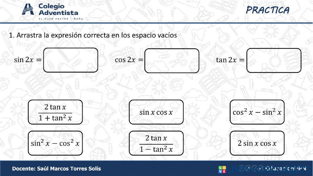 Identidades Trigonométricas Angulo Doble