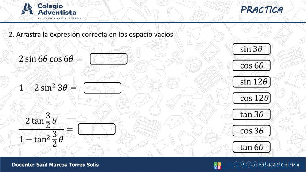 Identidades Trigonométricas Angulo Doble