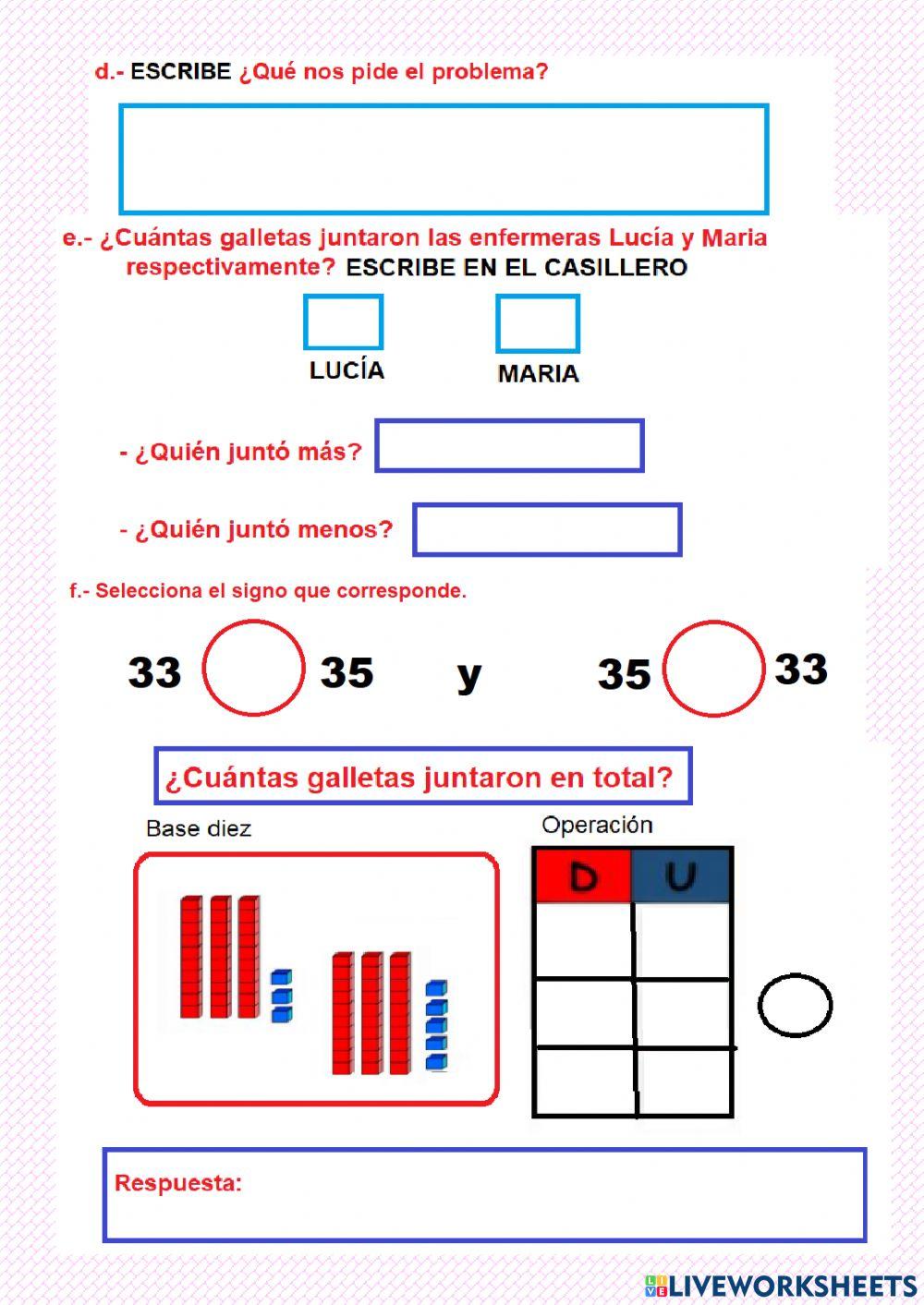 Comparamos cantidades