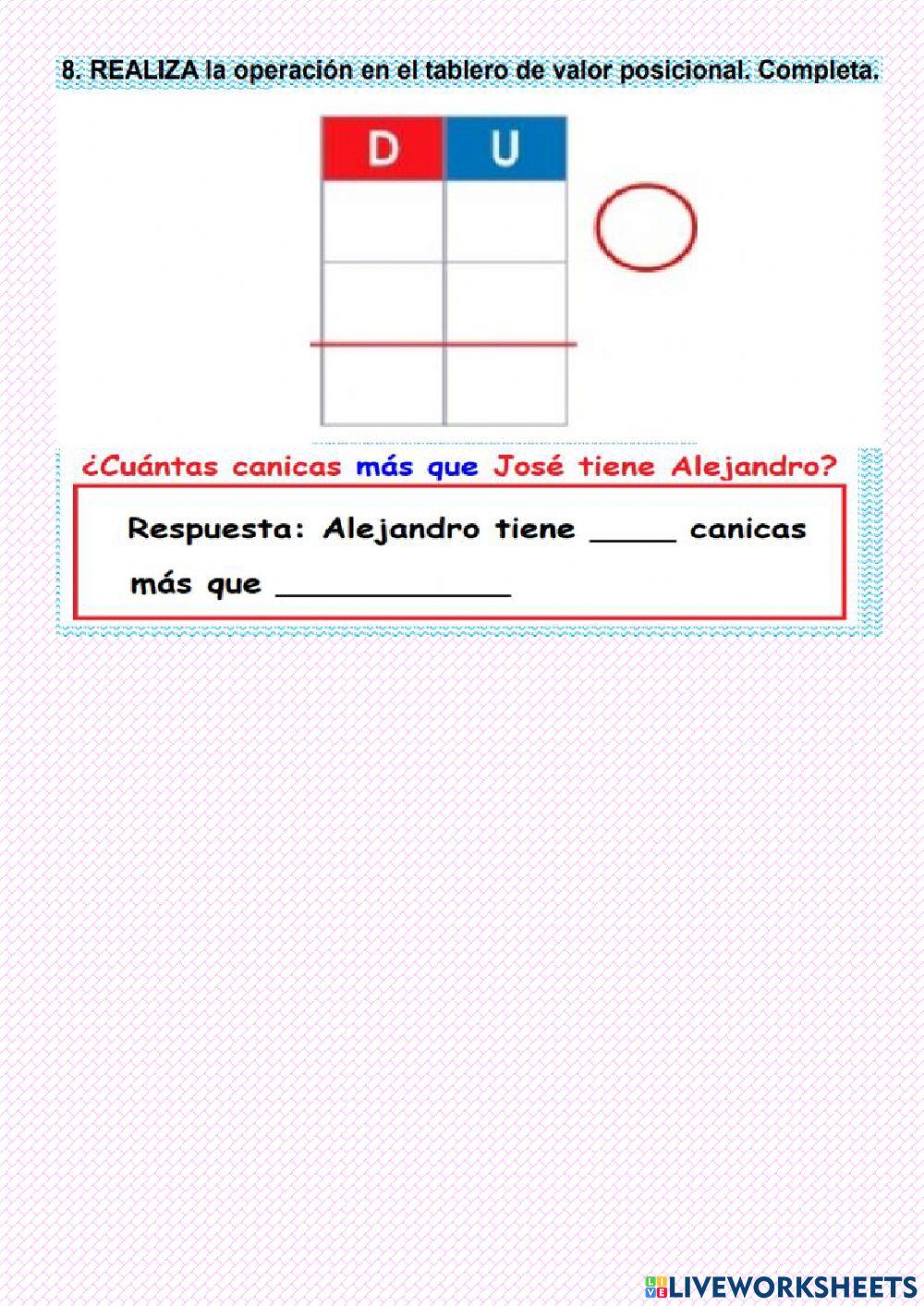 Comparamos cantidades