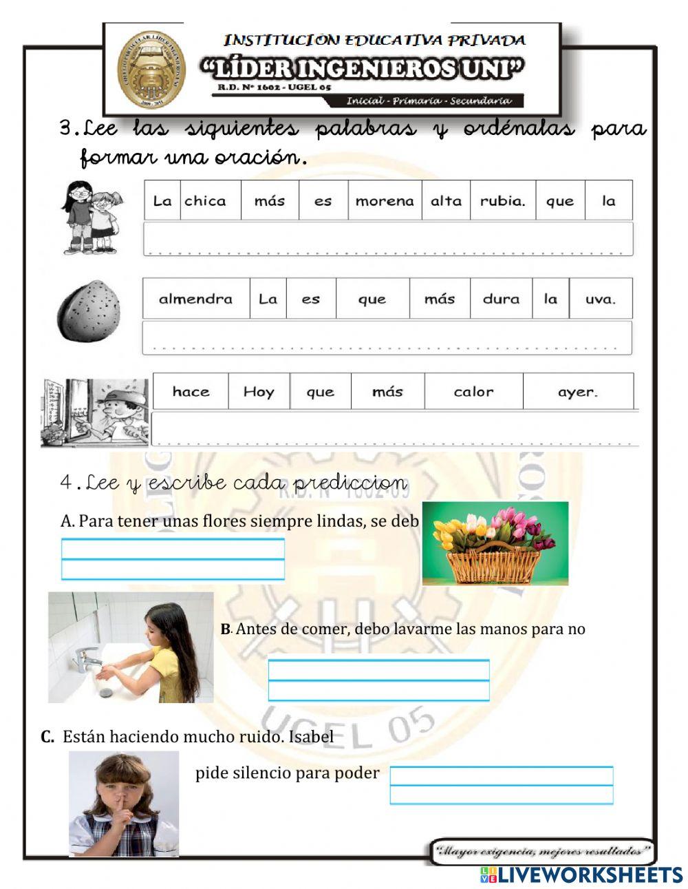 Examen mensual de raz verbal vii unidad