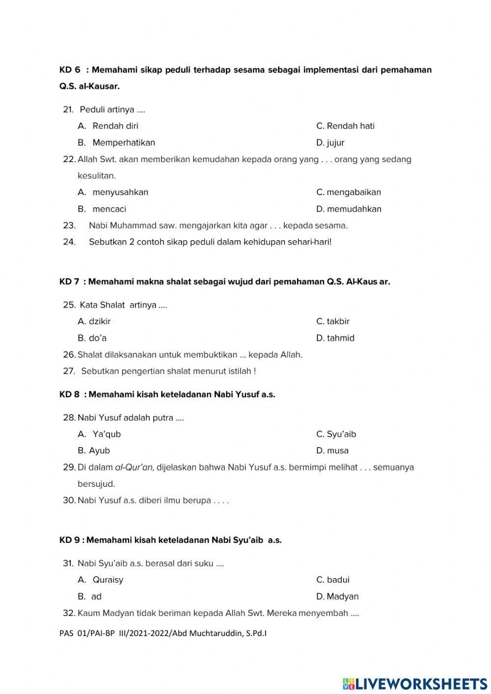 Pas sem 1 kelas 3 sd juara surabaya