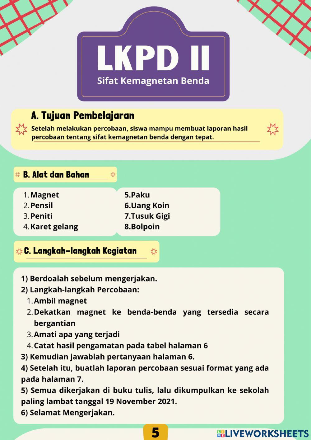 LKPD Kelas 6 Tema 5 Subtema 2